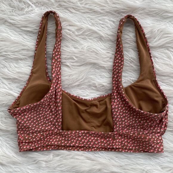 Aerie | Polka Dot Wide Strap Scoop Bikini Top Swimsuit Size M - Picture 8 of 8